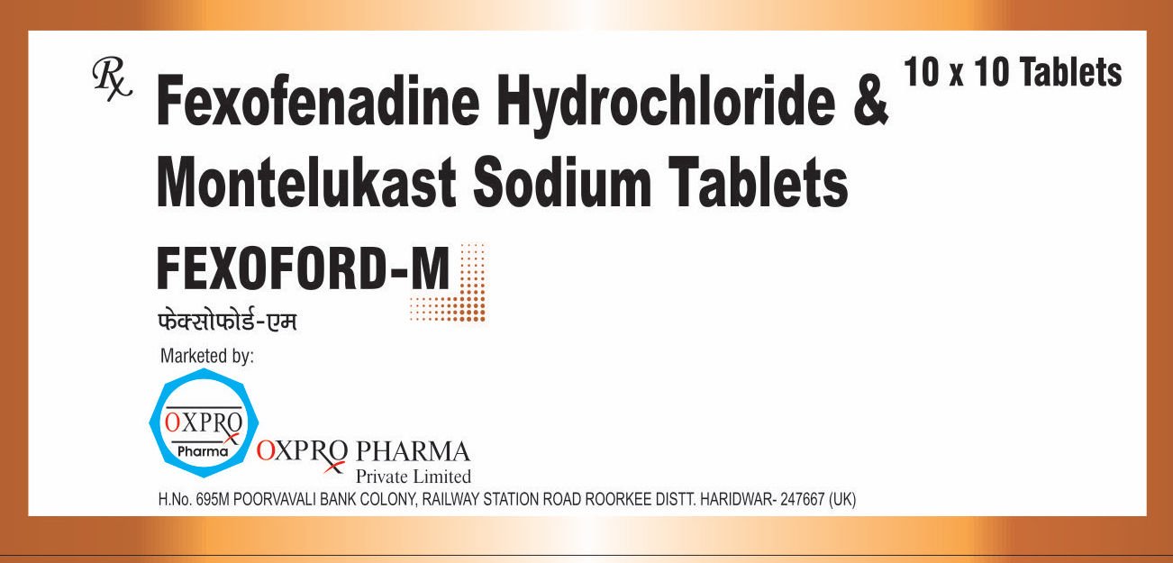 Fexoford‑M anti‑allergic medicine tablets by Oxpro Pharma