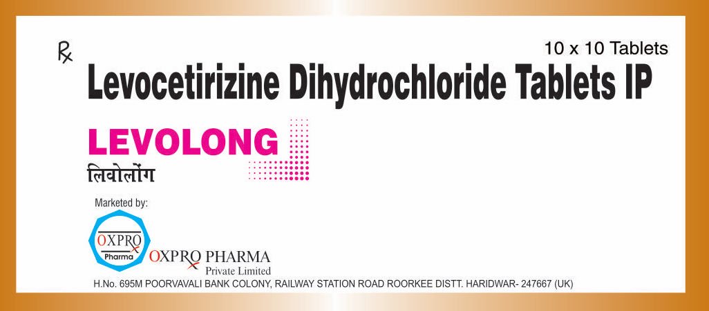Oxpro Pharma allergy relief medicine packaging made in India
