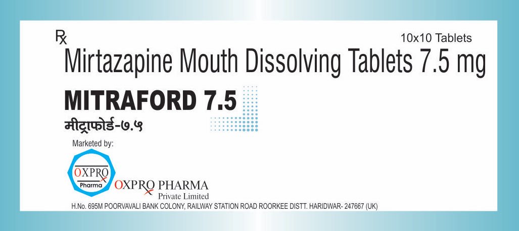 Mitraford is a reliable anti-depressant medicine from Oxpro Pharma, a leading pharmaceutical manufacturer in India.